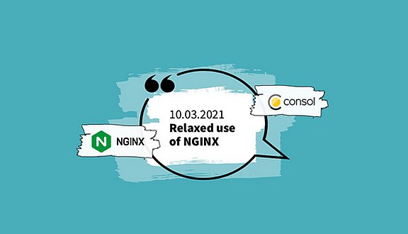 Logos ConSol & NGINX plus Webcast-Titel